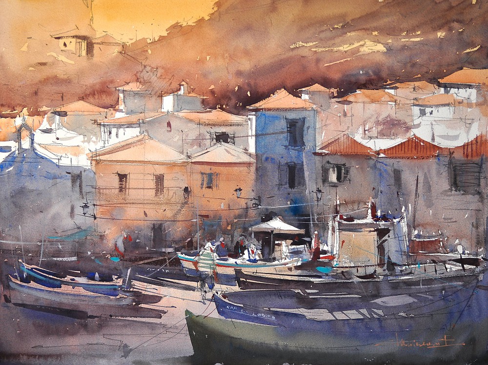 Watercolor Painting by Eugen Chisnicean
